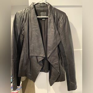 Trove cropped leather coat